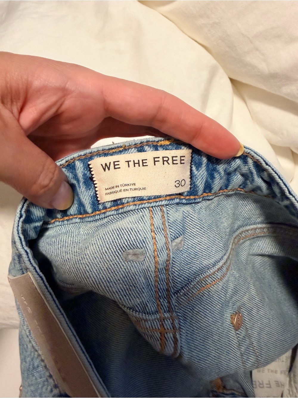 NWT retails 198 we the free embroidered wide leg denim - Picture 8 of 11